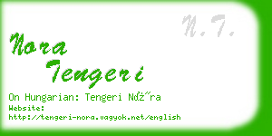 nora tengeri business card